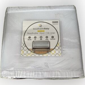 NWT White Mesh Crib Liner